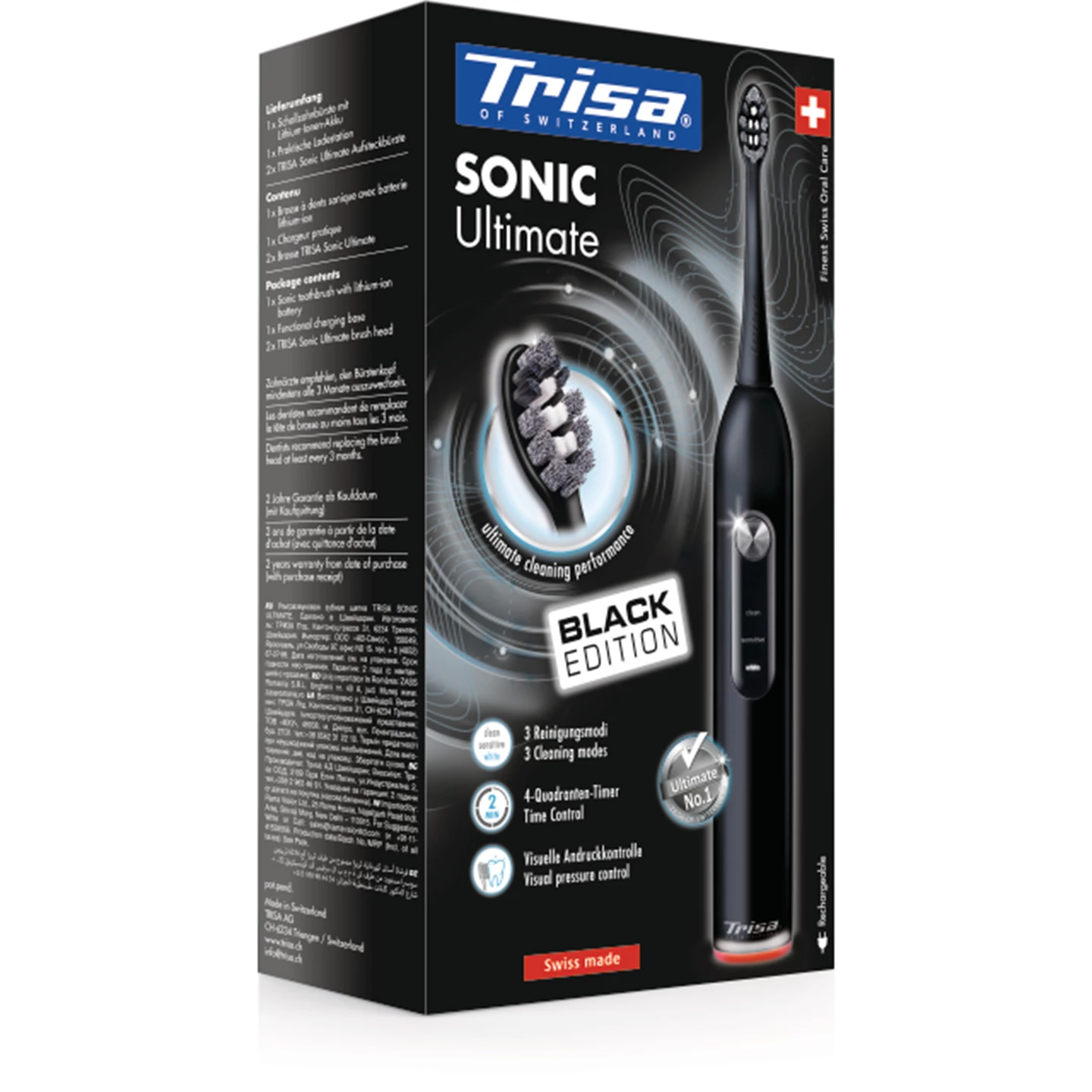 Schallzahnbürste Sonic Ultimate Black Edition