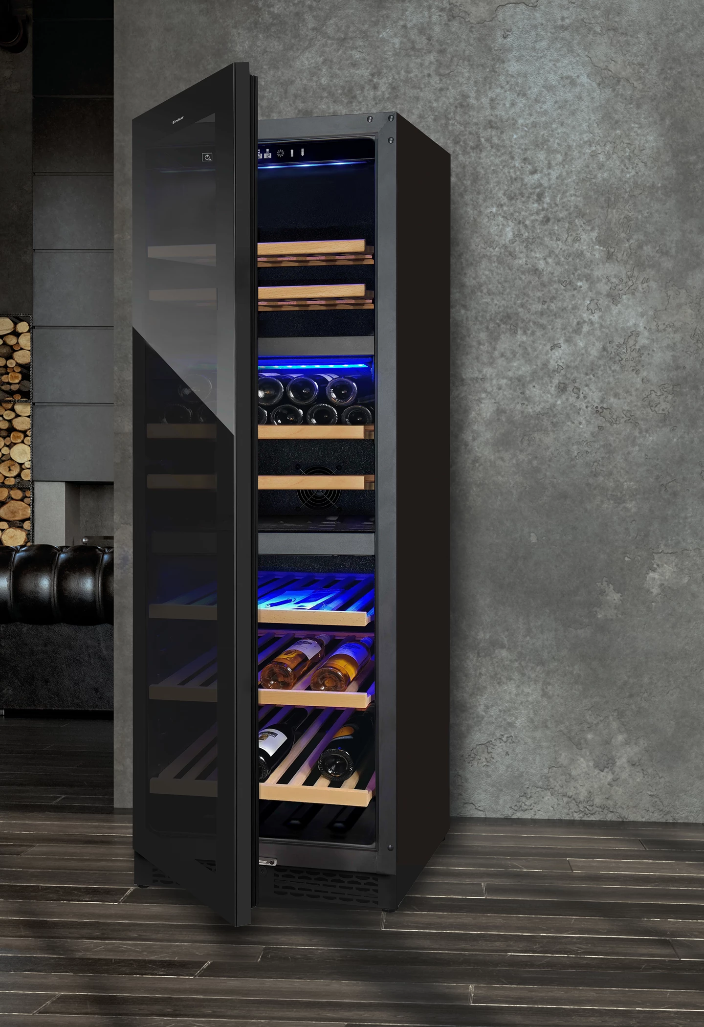 Weinklimaschrank 368L mit Triple Zone Türe links