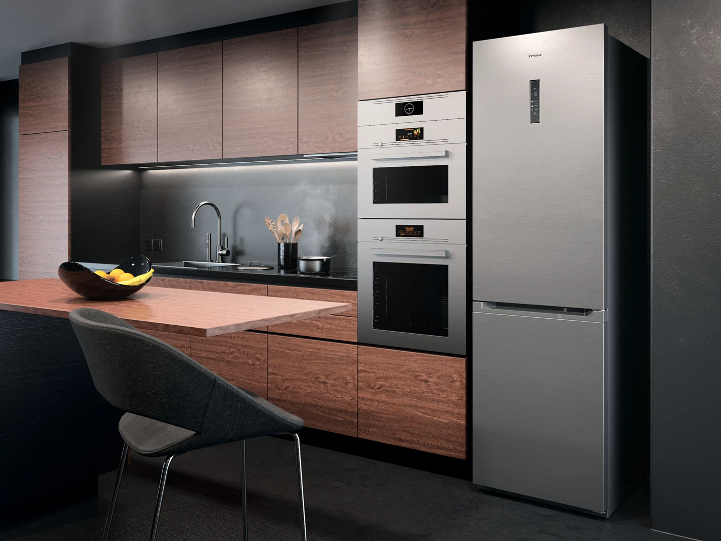 Frigorifero combinato 378 L, Inox