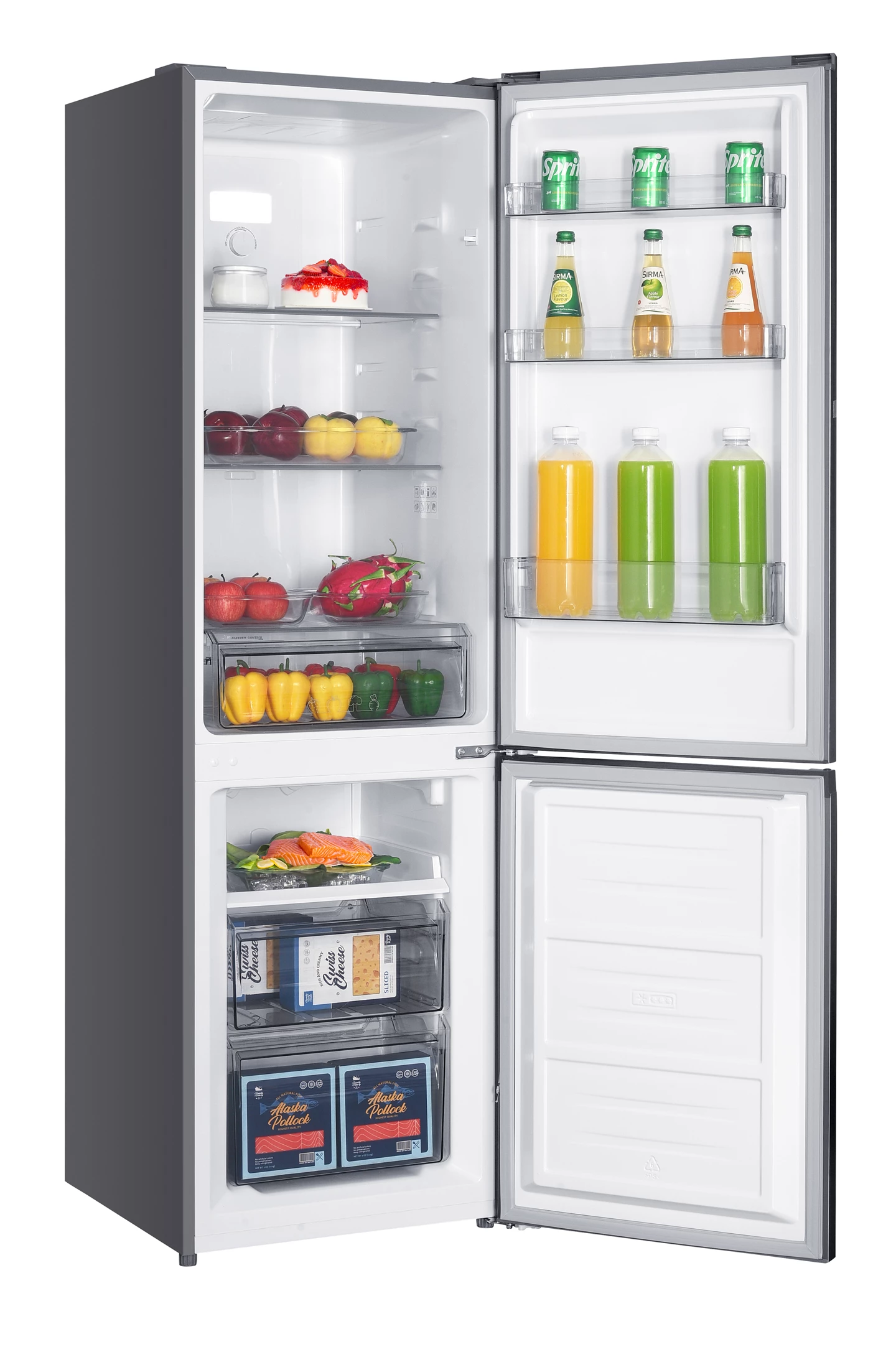 Réfrigérateur combiné 253 L, Inox