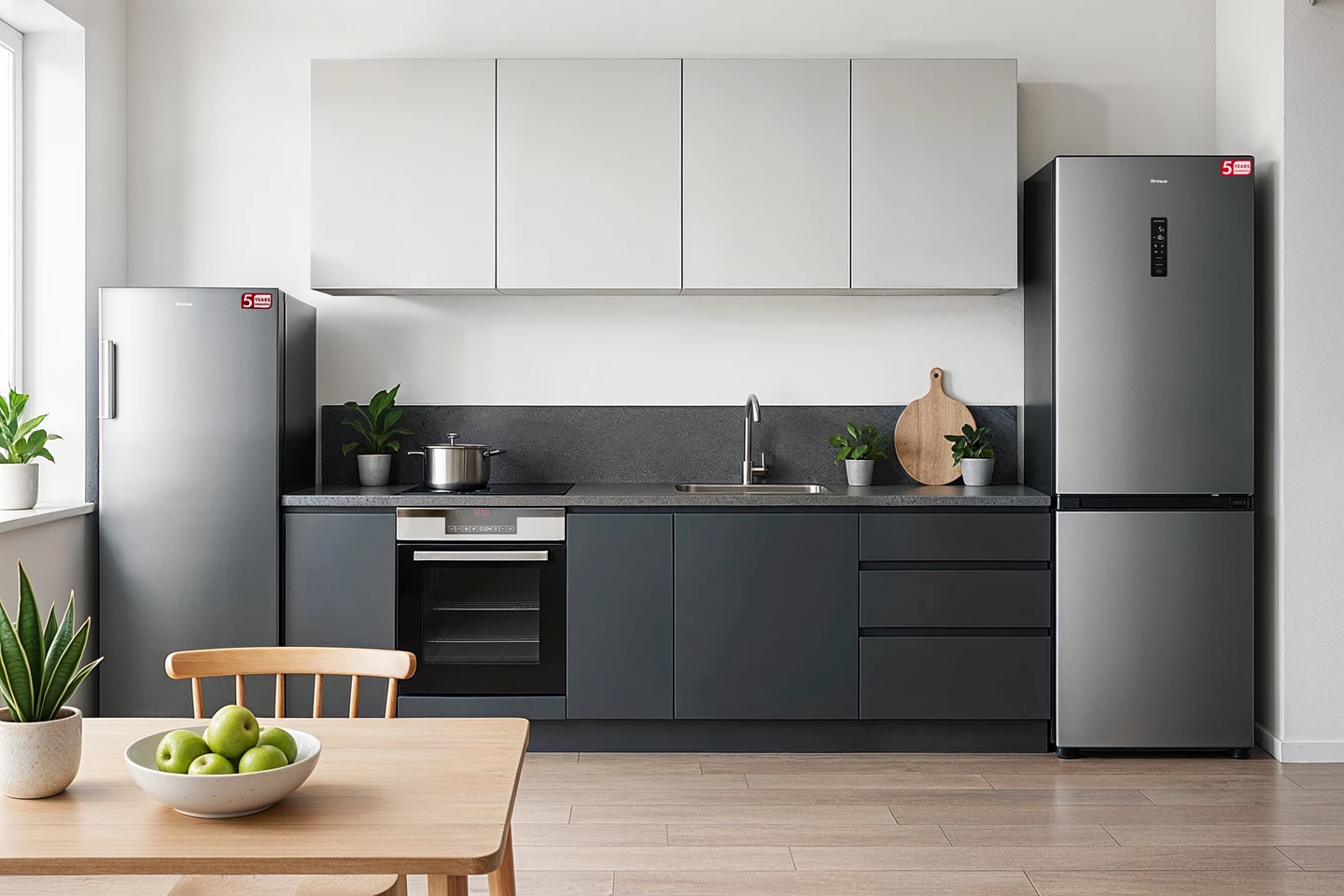 Gefrierschrank 161 L, Edelstahl