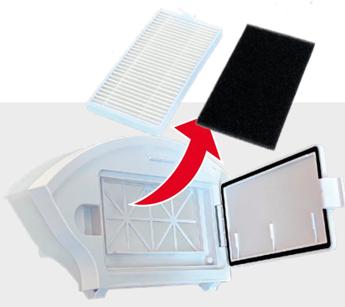 Filter with sponge 2pcs / pack for 9505