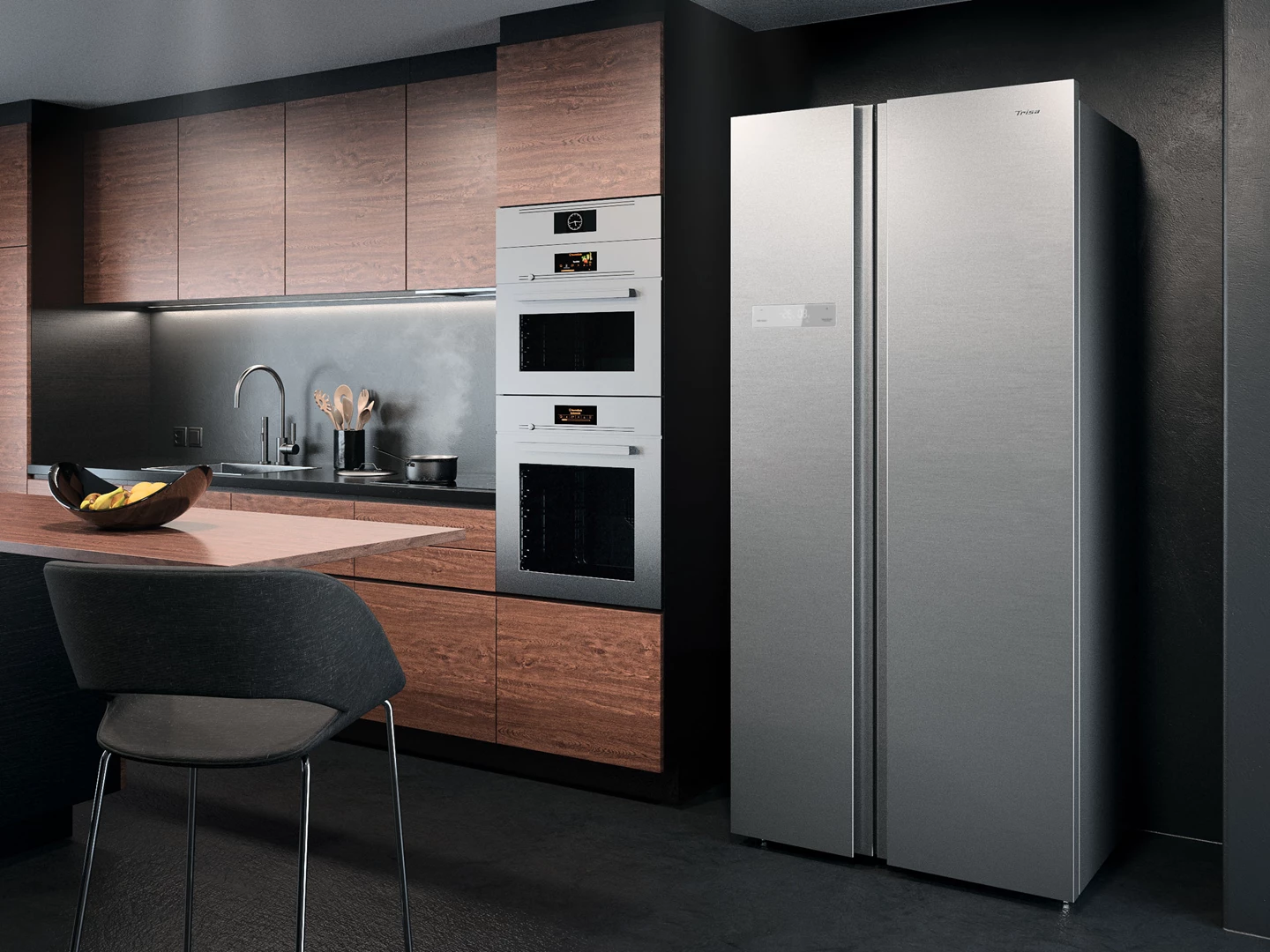 Frigorifero side-by-side 592 L, Inox