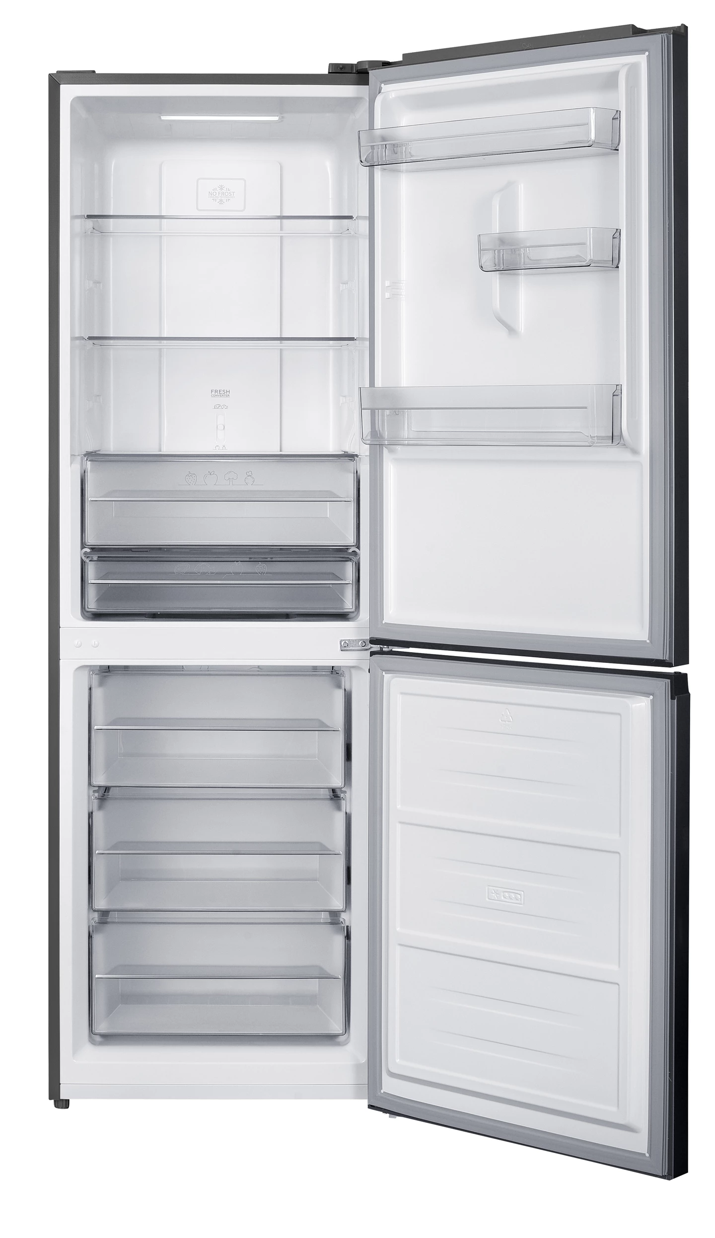 Réfrigérateur combiné 323 L, Inox