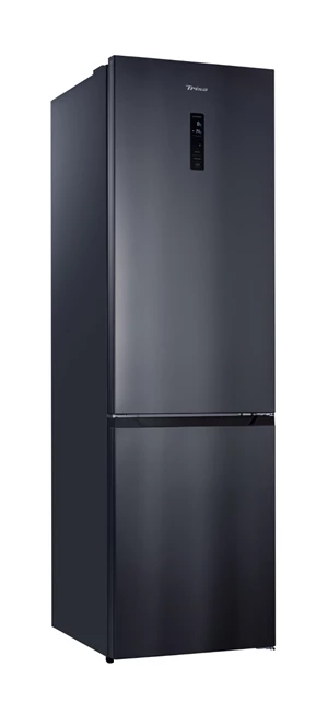 Kombi Kühlschrank 377 L, Schwarz Edelstahl