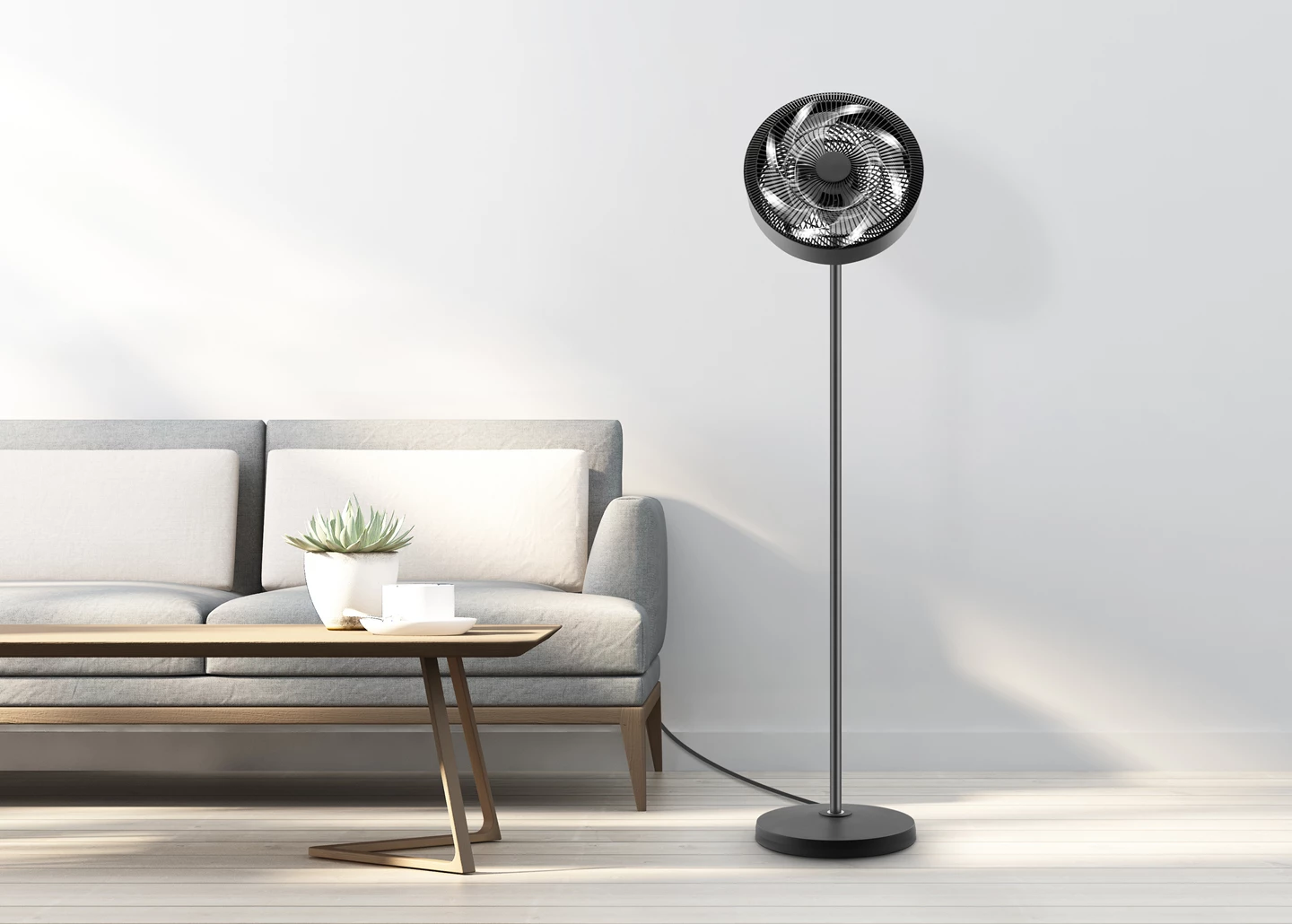 Ventilatore a piantana con luce Ambiance