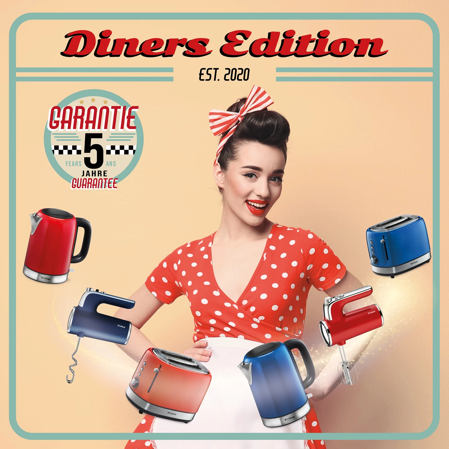 Grille-pain Diners Edition, bleu