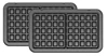 Set de plaques gaufres pour Prime Panini