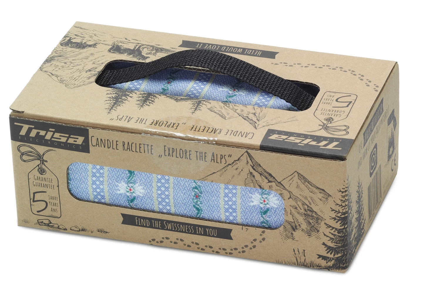 Kerzen-Raclette mit Tasche Explore the Alps