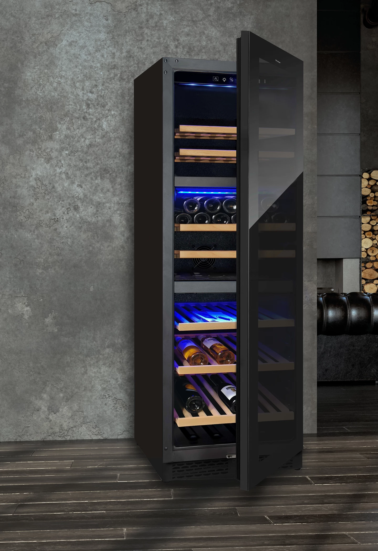 Cantina climatizzata per vino 368 L, triple zone