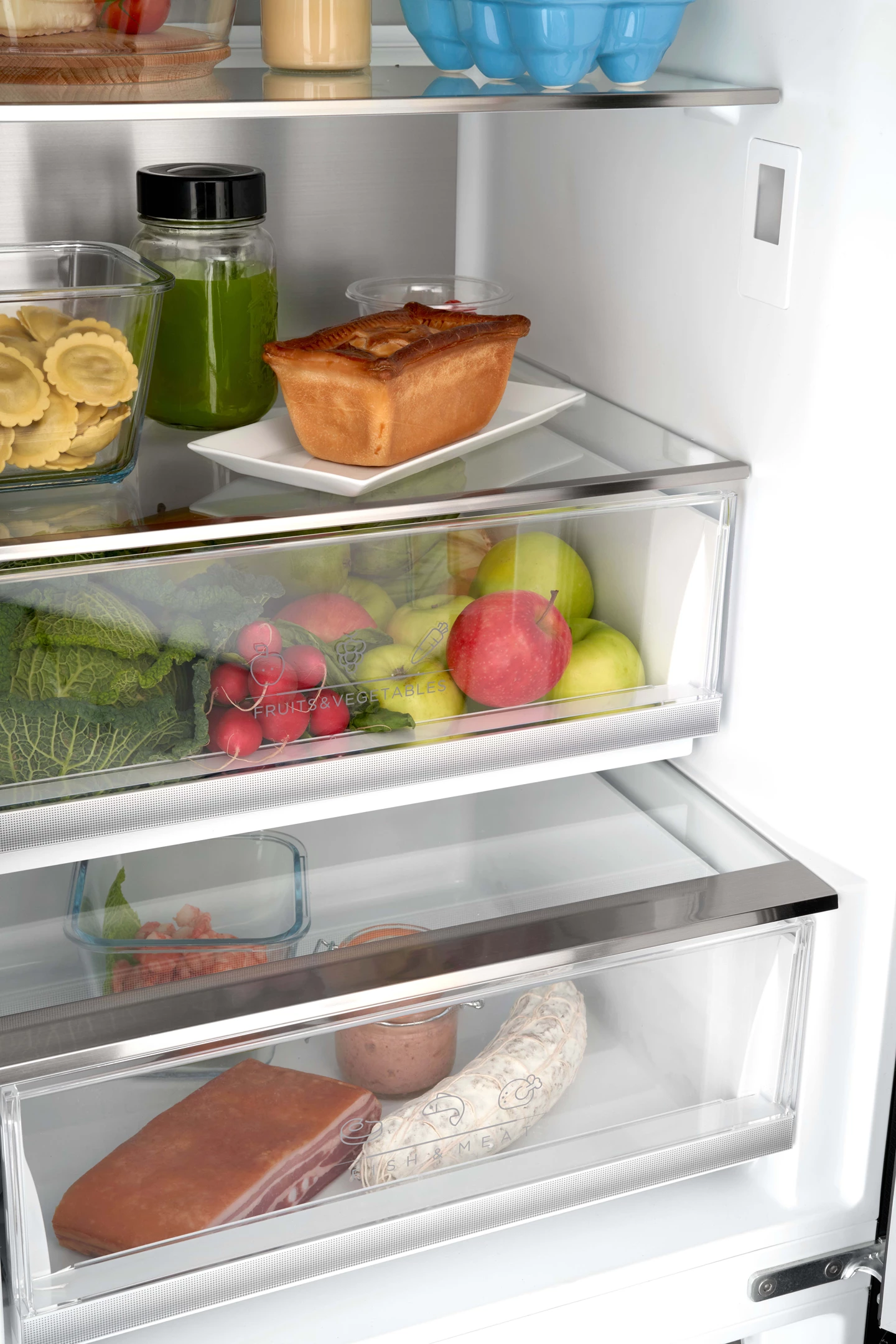 Frigorifero combinato 378 L, Inox