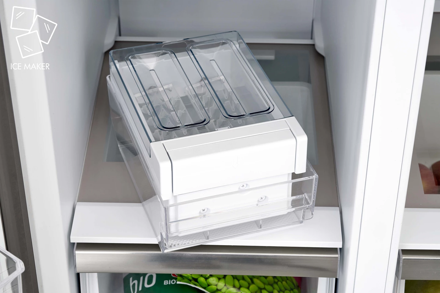 Side-by-Side fridge 592 L, Inox