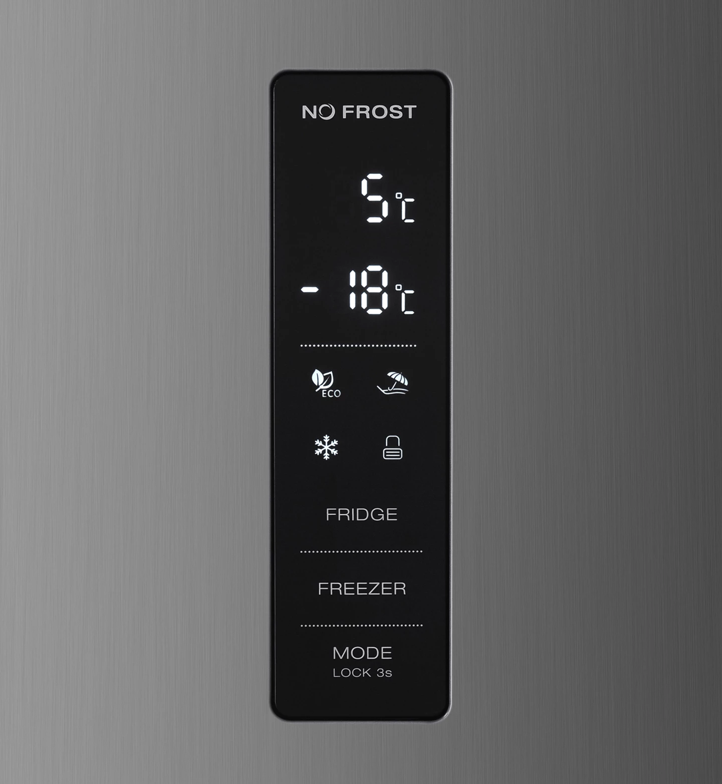 Kombi Kühlschrank 323 L, Edelstahl