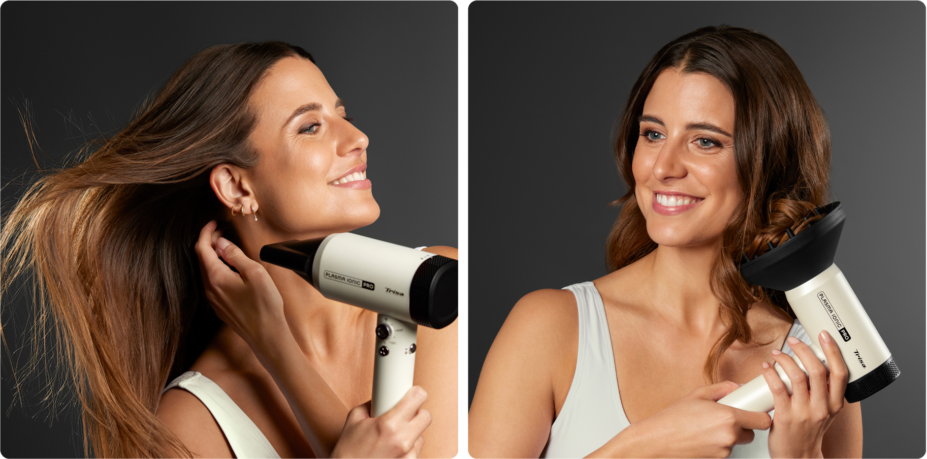 Trisa Plasma Ionic Pro Woman with white hairdryer